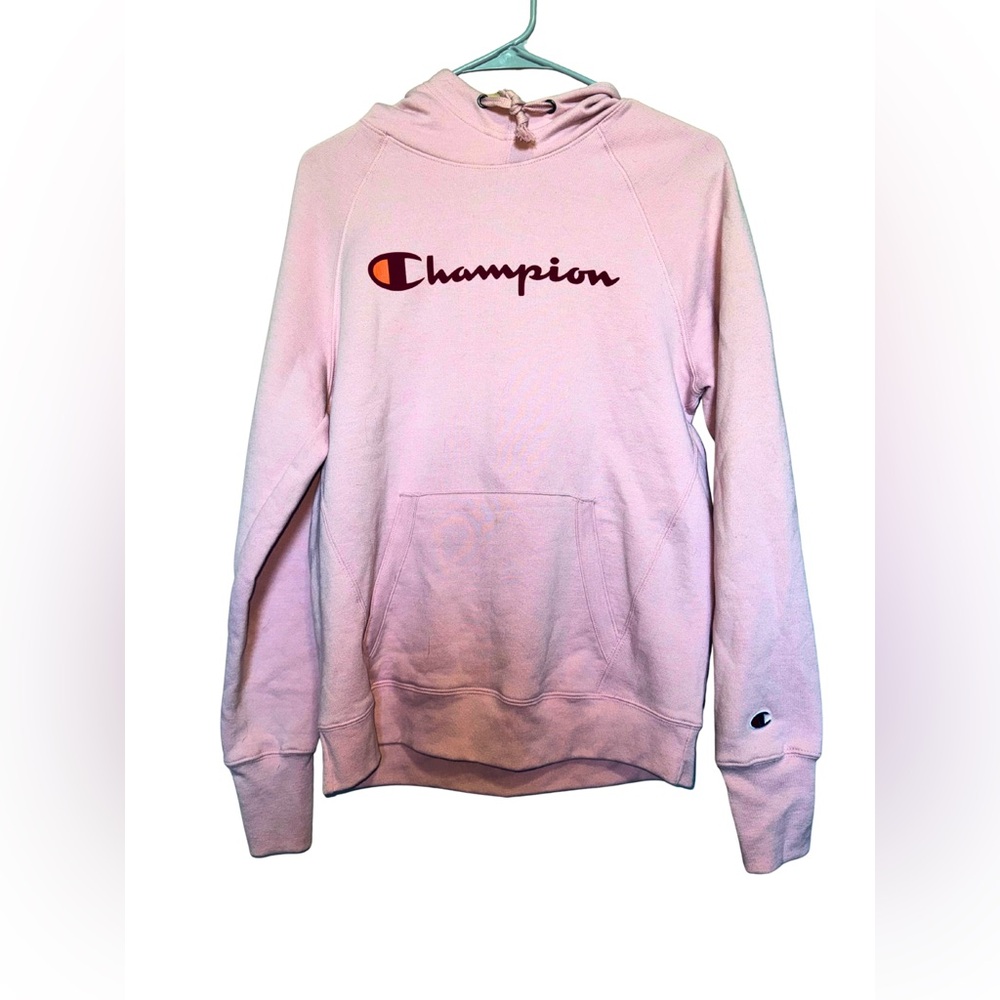 CHAMPION Authentic Women’s Pullover Hoodie Sweatshirt Small Light Pink